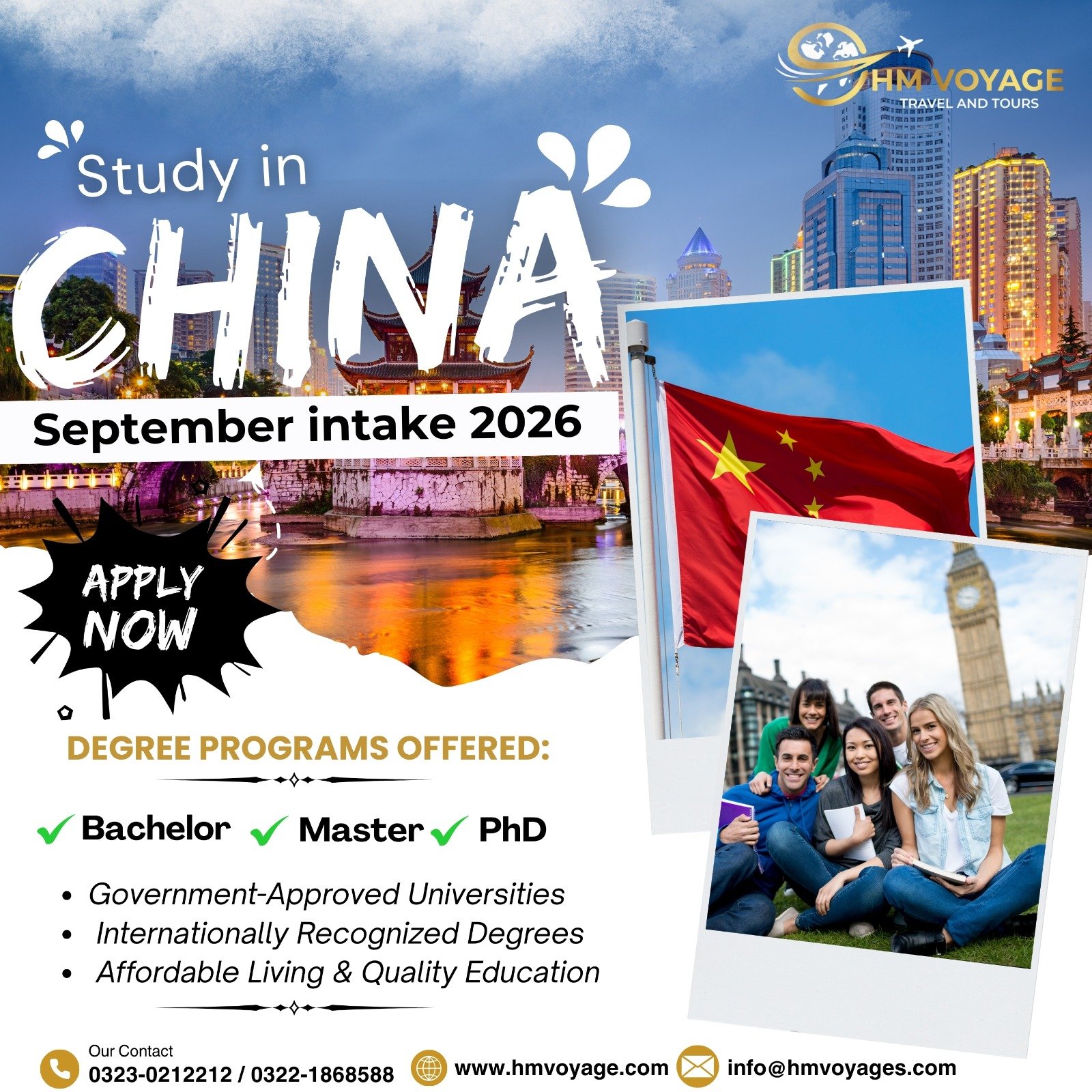 china study September intake